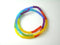 Faceted Frosted Glass Rondelle Beads, Colors of the Rainbow, 1 Full Strand/180 beads