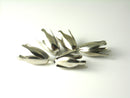 Four Petal Bead Cones, Antique Silver Plated, 13mmx8mm - 10 pcs