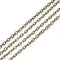 Flat Soldered Cable Link Chain, Antique Bronze Plated, 3.2mmx2.5mm - 30 feet