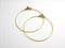 Large Beading Hoops, Gold Tone Plated, 40mm, 22 gauge - 20 pieces