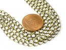Premium Curb Link Chain, Antiqued Brass, 4mmx3mm - Customized Length (from 5ft up)