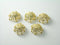 Large Asymmetrical Bead Caps, 18k Gold Plated, 14.5mmx7.5 - 2 pieces (Limited supply)