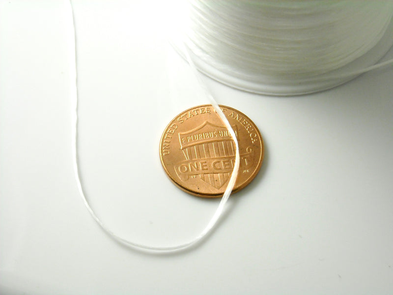 Flat Elastic Crystal Thread (Full Spool,)  Translucent, 0.8mm thick - 196 feet