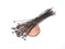 Copper Ball End Headpins, Dark Copper Plated, 55mm long, 24 gauge - 50 pins