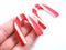 Candy Cane Color Dangle Charm, Sealed Resin, 38mm (1.5 inches) high - 2 pieces