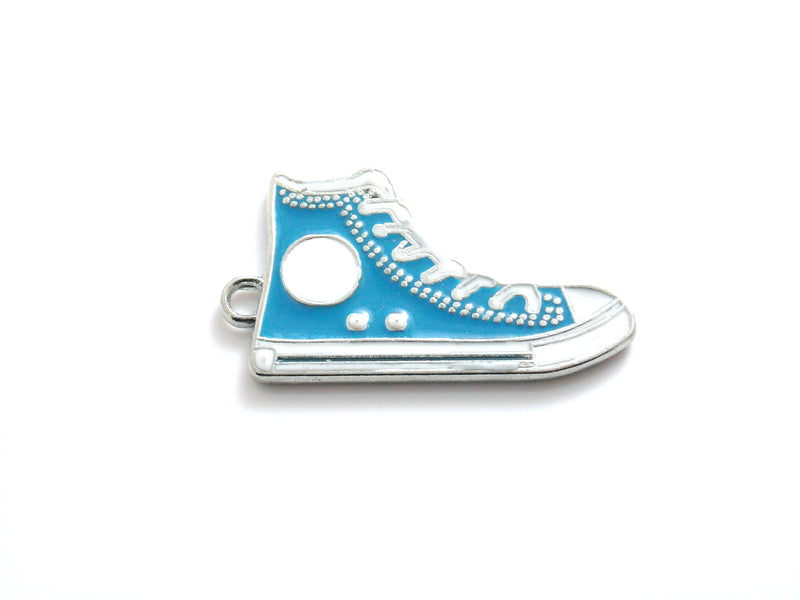 Enameled High Top Sneaker Charms, Ten Color Options, 30mmx15mm - 2 pieces