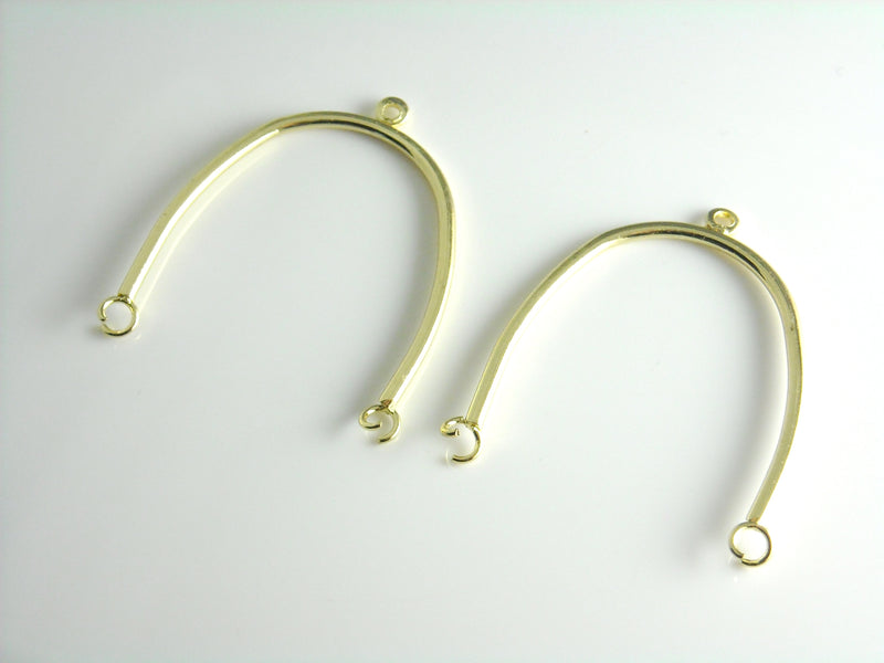 Arch Shaped Connector Chandeliers, 14k Gold Plated, 32mmx22mm - 2 pieces