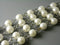 6mm Ivory Glass Pearl Chain - Antique Silver Plated Wire - 3.25 feet - Pim's Jewelry Supplies