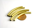 Tubes - Raw Brass - 44mm x 3mm - 10 pcs - Pim's Jewelry Supplies