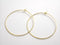 Hoop Earrings - Premium 14k Gold Plated - 44mm - 2 pcs - Pim's Jewelry Supplies