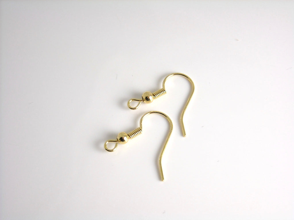 18k Gold Filled Ear Wires, Fish Hook Earring Wires, French Hooks, x20