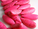 Large Teardrop Shaped Howlite Beads, (Color Options,) 25mmx10mm - 10 pieces