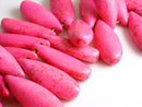 Large Teardrop Shaped Howlite Beads, (Color Options,) 25mmx10mm - 10 pieces
