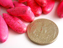 Large Teardrop Shaped Howlite Beads, (Color Options,) 25mmx10mm - 10 pieces