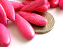Large Teardrop Shaped Howlite Beads, (Color Options,) 25mmx10mm - 10 pieces