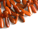 Large Teardrop Shaped Howlite Beads, (Color Options,) 25mmx10mm - 10 pieces