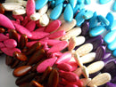 Large Teardrop Shaped Howlite Beads, (Color Options,) 25mmx10mm - 10 pieces