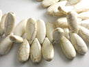 Large Teardrop Shaped Howlite Beads, (Color Options,) 25mmx10mm - 10 pieces