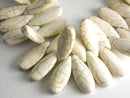 Large Teardrop Shaped Howlite Beads, (Color Options,) 25mmx10mm - 10 pieces