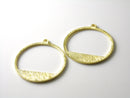 Durable Raw Brass Horizon Ring Pendants, Non-plated, 23mm diameter - 2 pieces