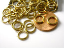 Open Cut Raw Brass Jump Rings, Two Size Options: 5mm, 6mm or 8mm - 50 pcs