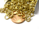 Open Cut Raw Brass Jump Rings, Two Size Options: 5mm, 6mm or 8mm - 50 pcs