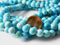Genuine Round Turquoise Gemstone Beads, 8mm diameter - Full Strand (approx. 45 beads)