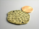 Antiqued Brass Textured Discs - 34mm - 2 pcs - Pim's Jewelry Supplies