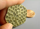 Antiqued Brass Textured Discs - 34mm - 2 pcs - Pim's Jewelry Supplies