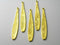 Antiqued Gold Plated Bar Charm, Flatten and Textured - 6 pcs - Pim's Jewelry Supplies