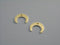 18k Gold Plated Crescent Moon Charm - 0.43 inch - 2 pcs - Pim's Jewelry Supplies