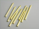 Charm - Gold Plated - 14k Gold Bar - 35mm - 2 pcs - Pim's Jewelry Supplies