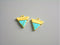 Charm - 14k Gold Plated - Turquoise - Triangle Shape - 13mm - 1 Charm - Pim's Jewelry Supplies