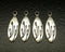 Stamped Charm in Antique Silver, Oval, 6 pcs - Pim's Jewelry Supplies