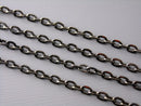 10-Feet Fine Gunmetal Plated Chain, 3mm x 2mm - Pim's Jewelry Supplies
