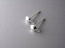Earrings - Stud / Post - Half Dome - Silver Plated - 20 pcs - Pim's Jewelry Supplies