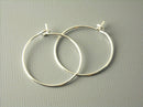 20mm Silver Plated Hoop Earrings - 20 pcs - Pim's Jewelry Supplies