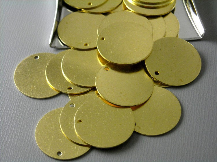 Raw Brass Disc 15mm - 20 pcs - Pim's Jewelry Supplies