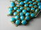 Vintage Turquoise Enamel Brass Connector - 12mm x 7mm - 20 pcs - Pim's Jewelry Supplies