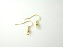 Ear Wire - Gold Plated - Metal Ball Bead - 18mm - 50 pcs