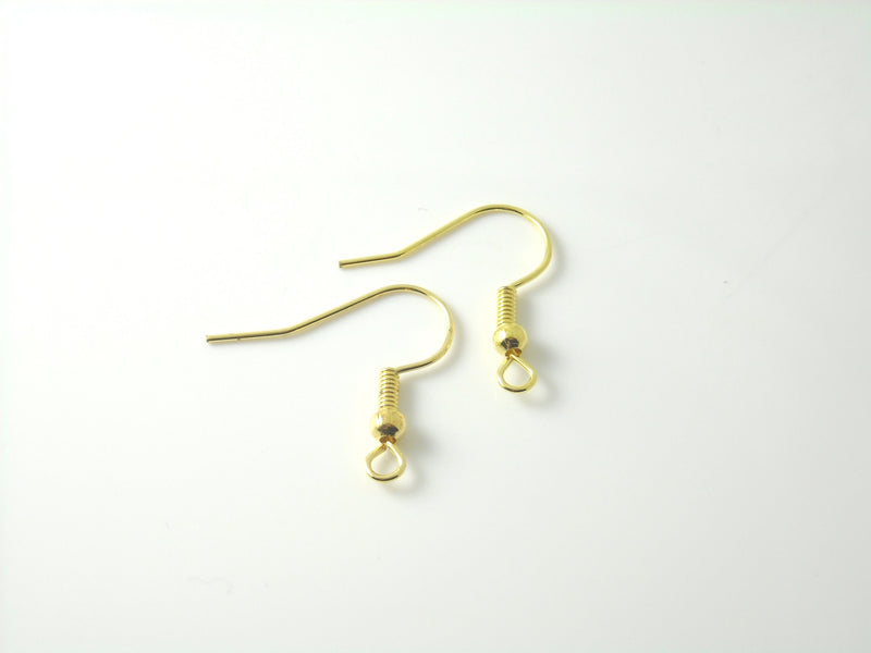 14k Yellow Gold 18mm Shepherd Hook Ear Wires (Pair)
