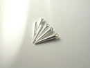 Mini Spike Charms, Bright Silver Plated, 22mm - 6 pieces