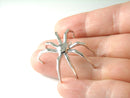 3D Spider Charm, Halloween Pendant, Platinum Plated, 24mm x 33mm - 1 charm (Limited Supply)