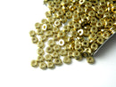 Raw Brass Spacer Rondelle Beads, Unplated, 4mm - 50 pieces