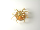 18k Gold Plated 3D Spider Charm, Halloween Jewelry Pendant