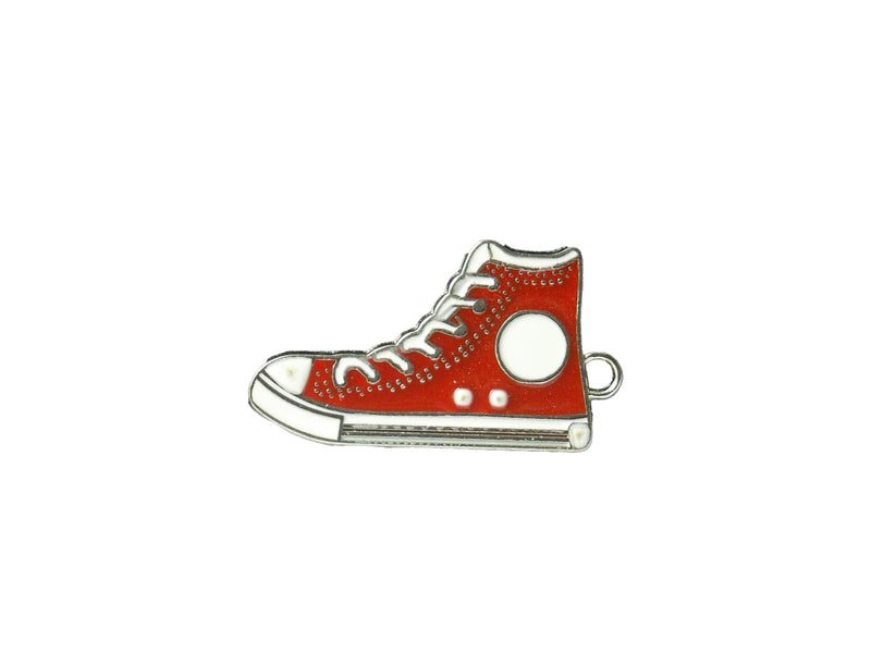 Enameled High Top Sneaker Charms, More Color Options, 30mmx15mm - 2 pieces