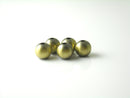 Solid Brass Beads, Brushed Antique Brass Finish, 6mm - 10 Beads