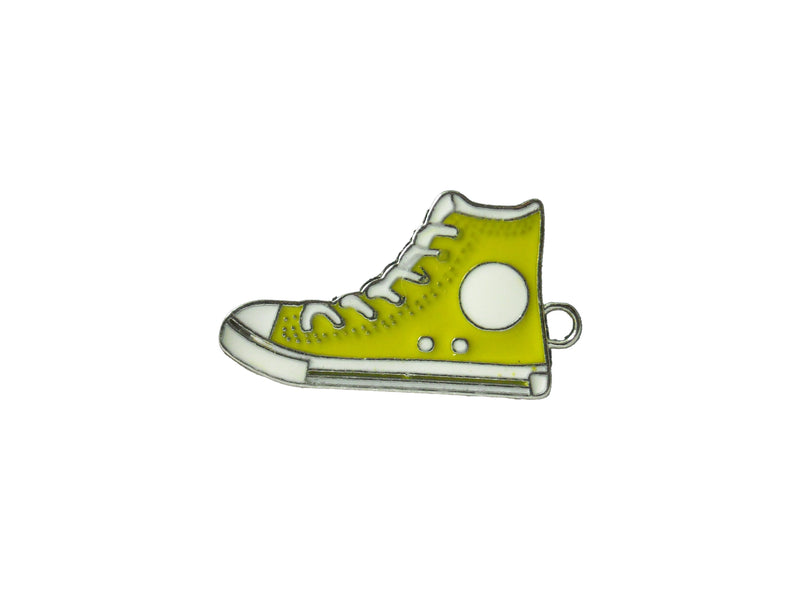 Enameled High Top Sneaker Charms, More Color Options, 30mmx15mm - 2 pieces