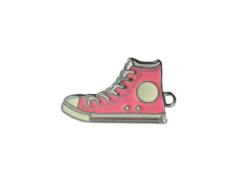 Enameled High Top Sneaker Charms, More Color Options, 30mmx15mm - 2 pieces