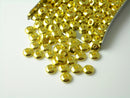 Gold Plated Disc Spacers, Round Metal Beads, 5mm - 30 pieces